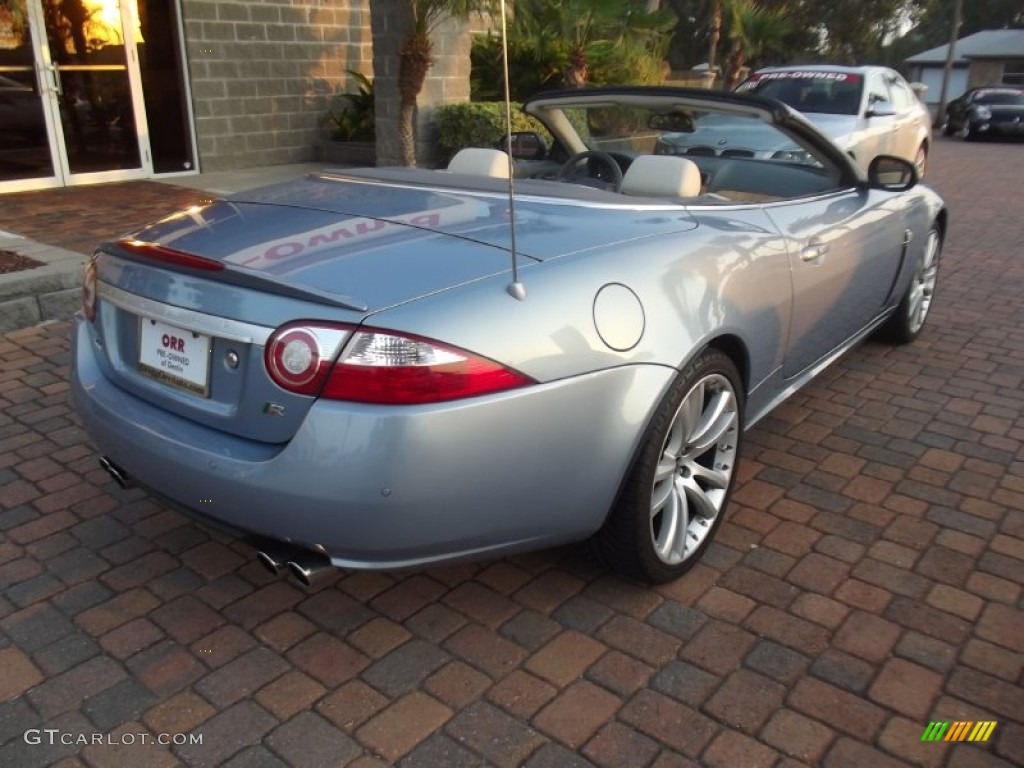 2007 XK XKR Convertible - Frost Blue Metallic / Ivory/Slate photo #7