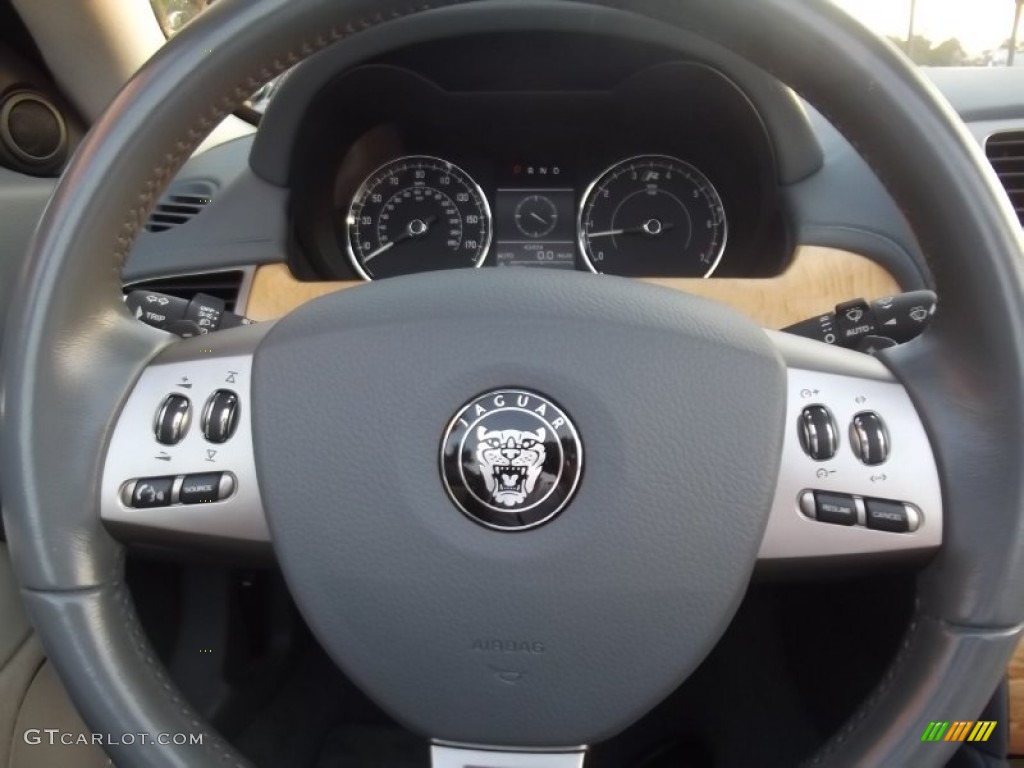 2007 XK XKR Convertible - Frost Blue Metallic / Ivory/Slate photo #13