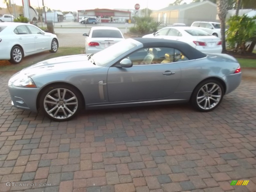 2007 XK XKR Convertible - Frost Blue Metallic / Ivory/Slate photo #15