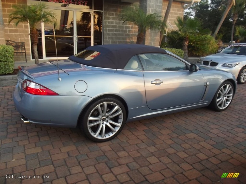 2007 XK XKR Convertible - Frost Blue Metallic / Ivory/Slate photo #16