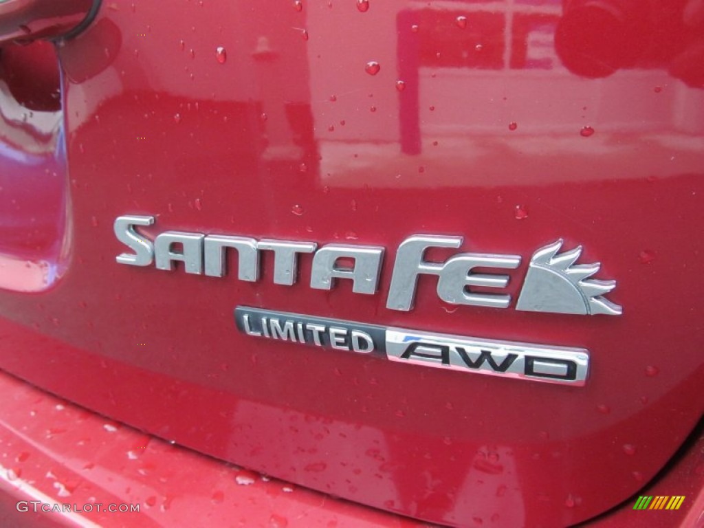 2010 Santa Fe Limited 4WD - Venetian Red / Cocoa Black photo #8
