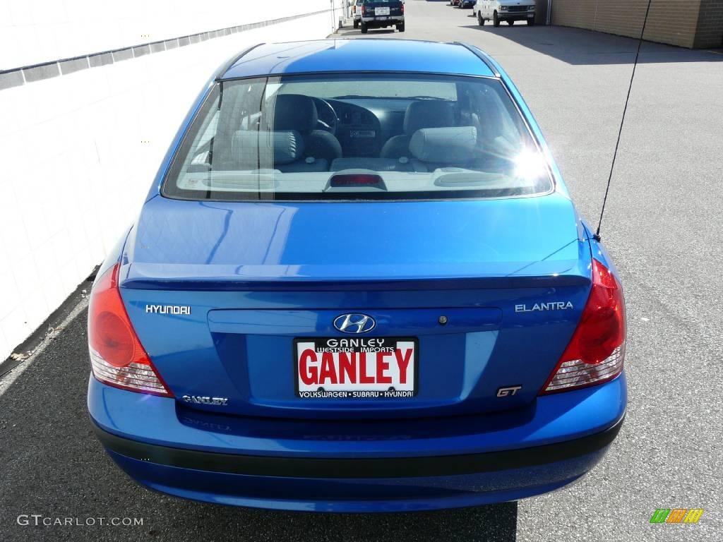 2004 Elantra GT Sedan - Tidal Wave Blue / Dark Gray photo #3