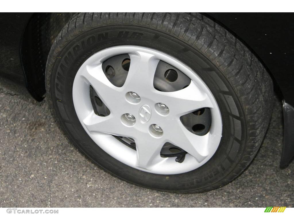 2006 Elantra GLS Sedan - Ebony Black / Gray photo #11