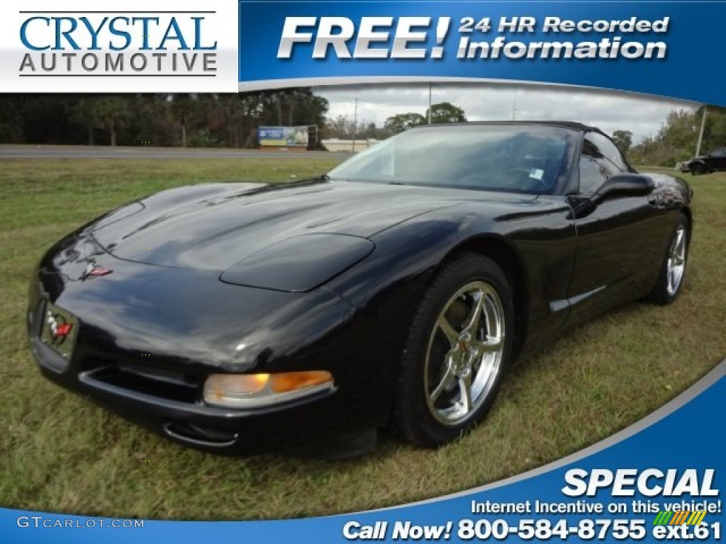 2000 Corvette Convertible - Black / Black photo #1