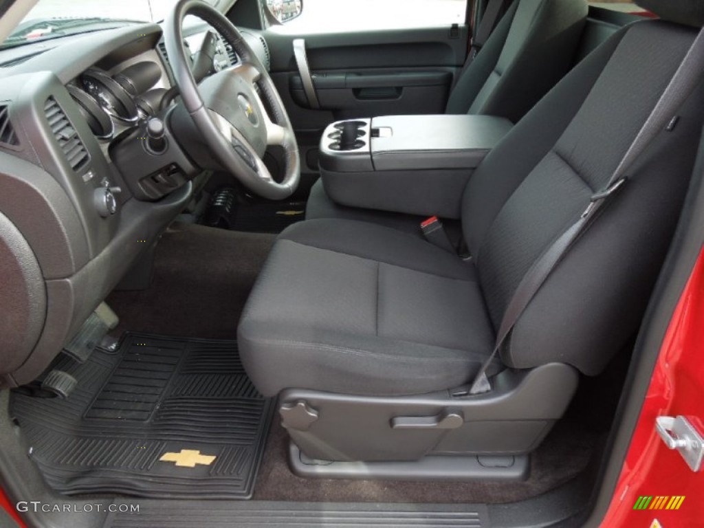 Ebony Interior 2011 Chevrolet Silverado 1500 LT Regular Cab Photo #74629089