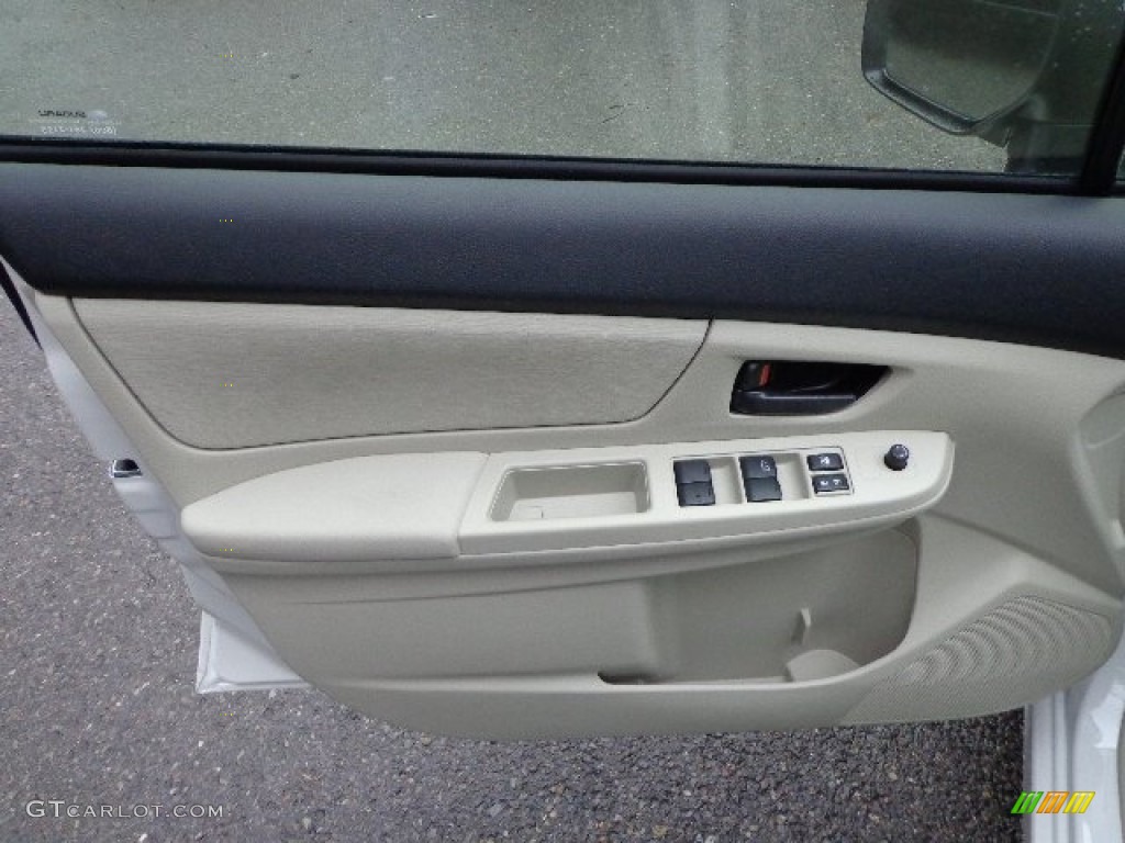 2013 Subaru Impreza 2.0i 4 Door Ivory Door Panel Photo #74631416