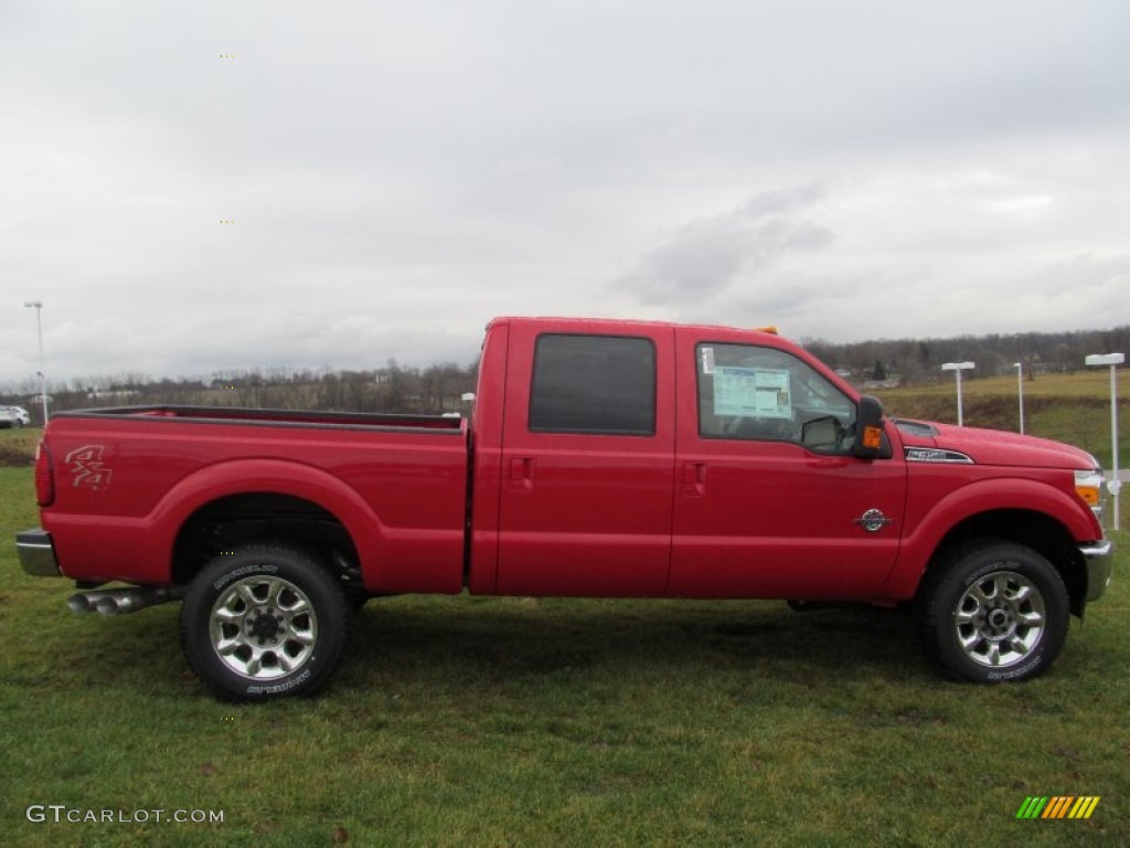 Vermillion Red 2013 Ford F350 Super Duty Lariat Crew Cab 4x4 Exterior Photo #74632629