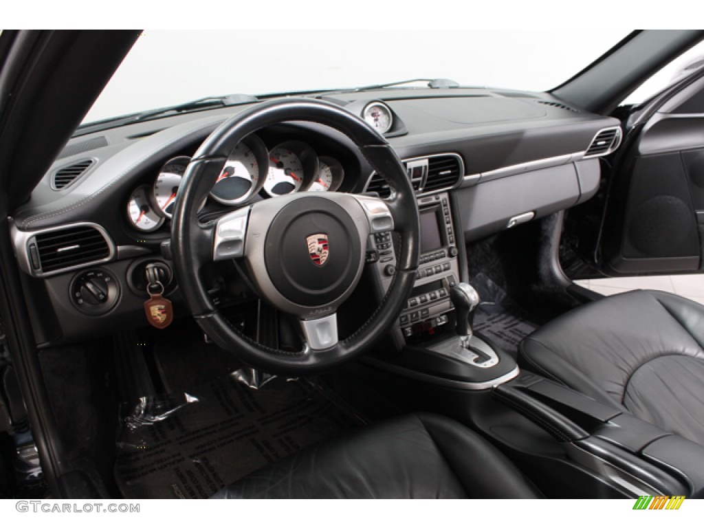 2007 Porsche 911 Turbo Coupe Black Dashboard Photo #74633187