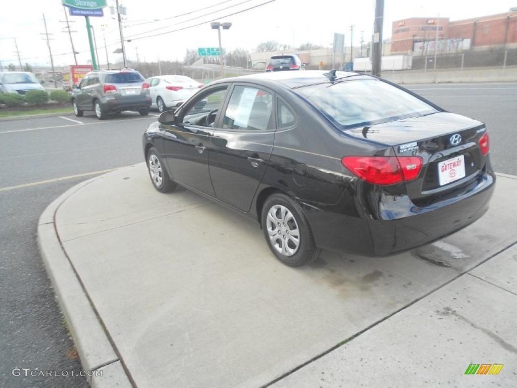 2009 Elantra SE Sedan - Black Pearl / Gray photo #7