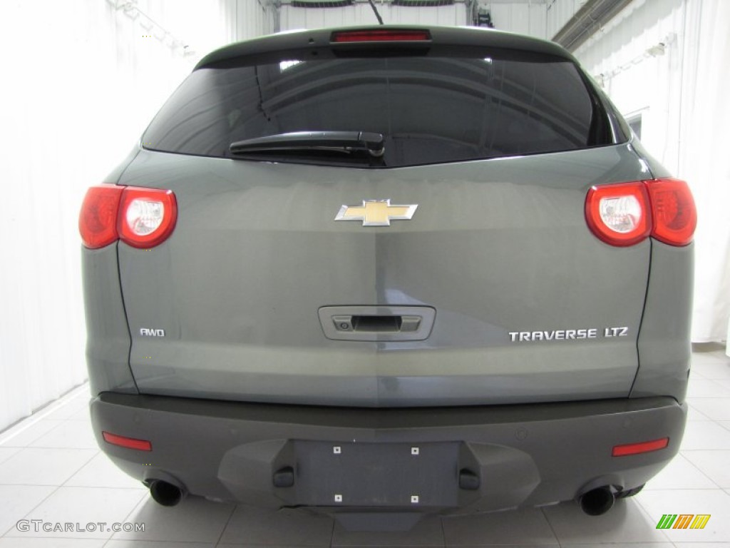 2011 Traverse LTZ AWD - Steel Green Metallic / Light Gray/Ebony photo #4