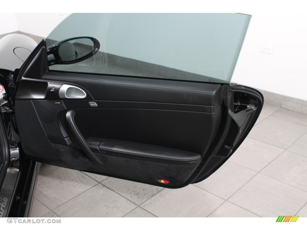 2007 Porsche 911 Turbo Coupe Black Door Panel Photo #74633351