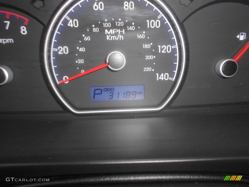 2009 Elantra SE Sedan - Black Pearl / Gray photo #14