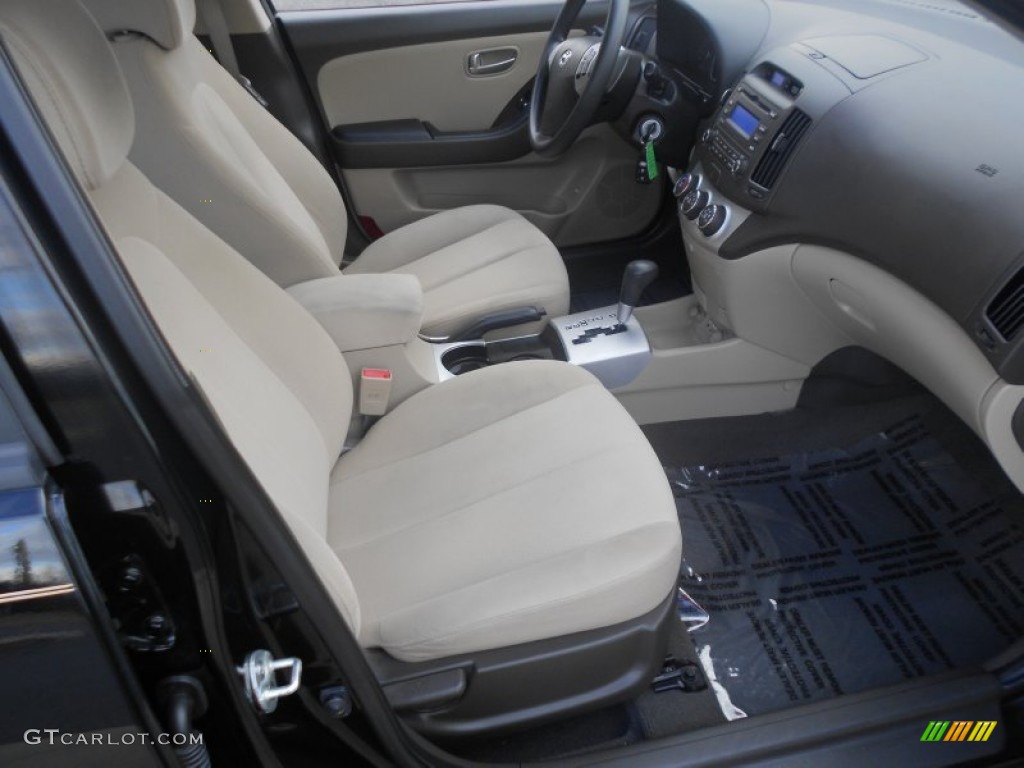 2009 Elantra SE Sedan - Black Pearl / Gray photo #15