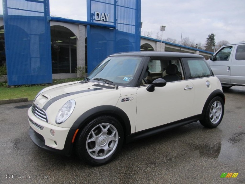 2004 Cooper S Hardtop - Pepper White / Cordoba Beige photo #1