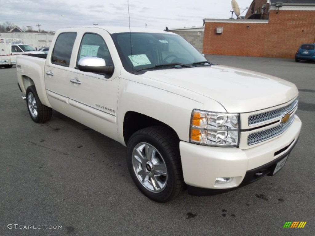 2013 Silverado 1500 LTZ Crew Cab 4x4 - White Diamond Tricoat / Ebony photo #1