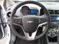 Jet Black/Brick 2013 Chevrolet Sonic LT Sedan Steering Wheel