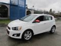 Summit White 2013 Chevrolet Sonic LTZ Hatch