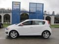 2013 Summit White Chevrolet Sonic LTZ Hatch  photo #2