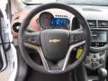 Jet Black/Brick 2013 Chevrolet Sonic LTZ Hatch Steering Wheel