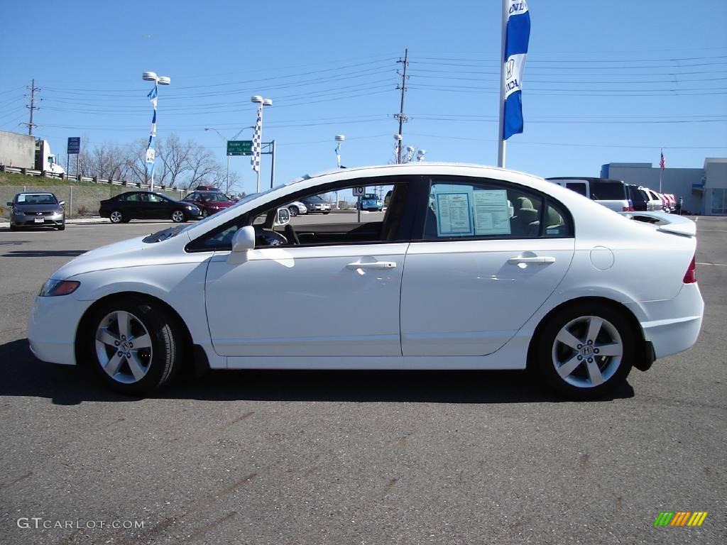 2007 Civic EX Sedan - Taffeta White / Ivory photo #2