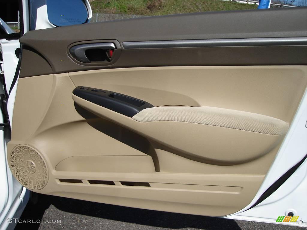 2007 Civic EX Sedan - Taffeta White / Ivory photo #19