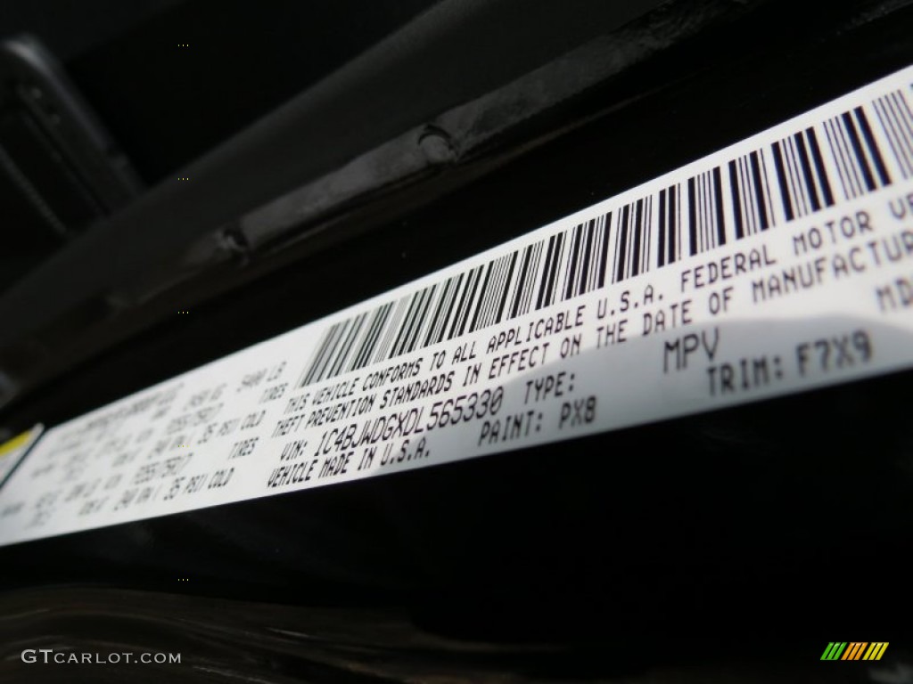 2013 Wrangler Unlimited Color Code PX8 for Black Photo #74638617