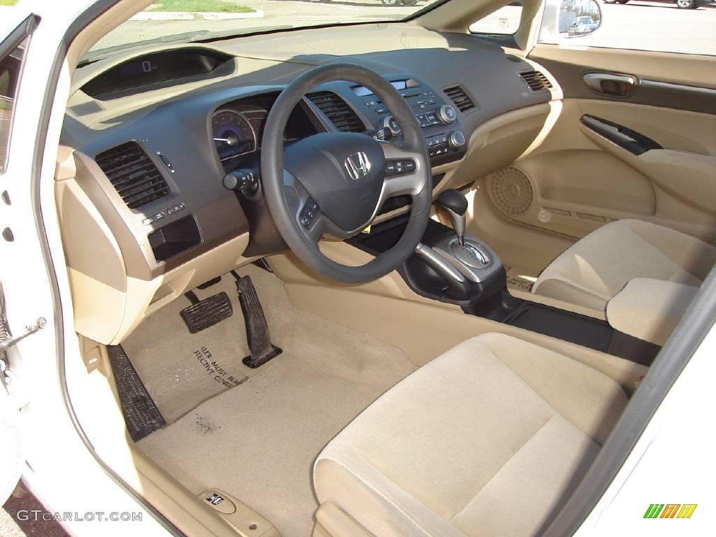2007 Civic EX Sedan - Taffeta White / Ivory photo #22