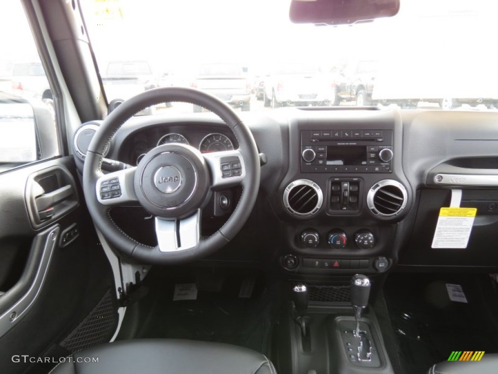 2013 Jeep Wrangler Unlimited Oscar Mike Freedom Edition 4x4 Freedom Edition Black/Silver Dashboard Photo #74638803