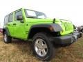Gecko Green Pearl 2013 Jeep Wrangler Unlimited Sport S 4x4 Exterior