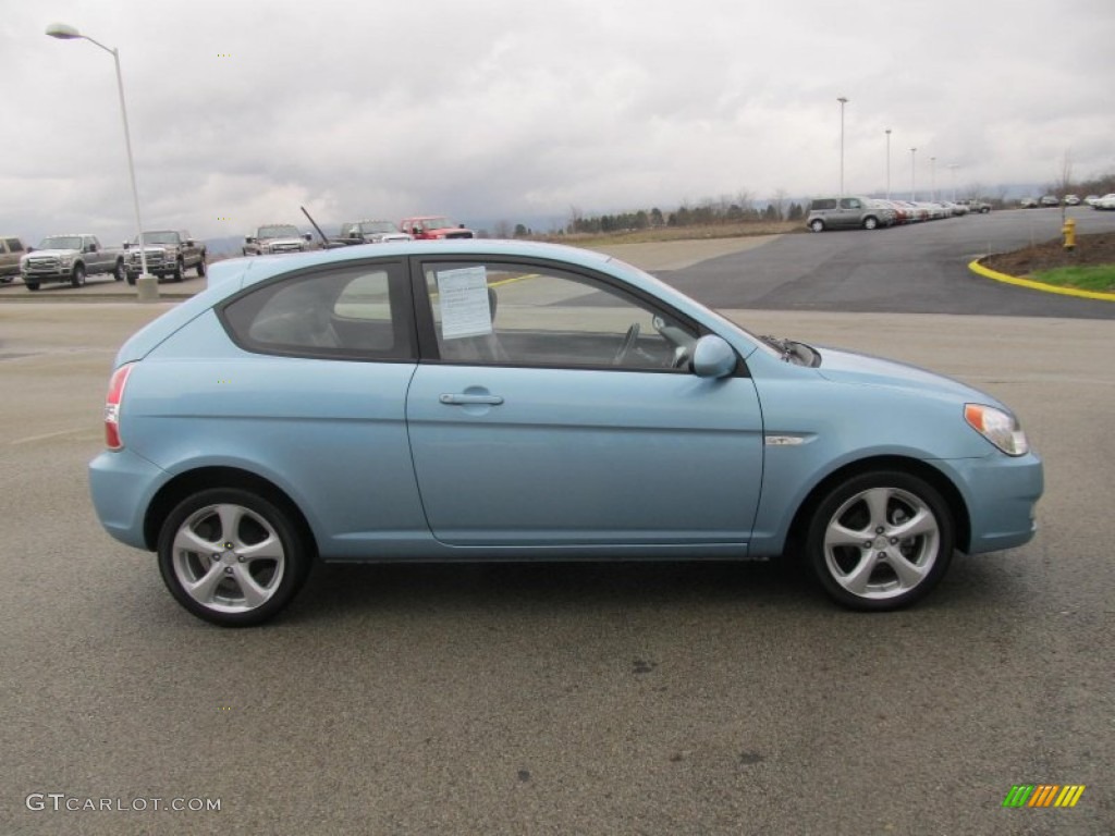 Ice Blue 2009 Hyundai Accent GS 3 Door Exterior Photo #74639548