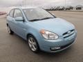 Ice Blue 2009 Hyundai Accent GS 3 Door Exterior