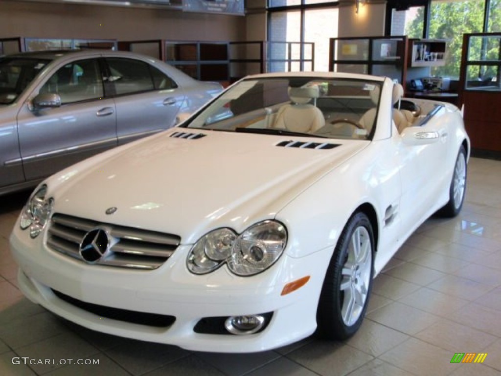 2008 SL 550 Roadster - Alabaster White / Stone photo #1