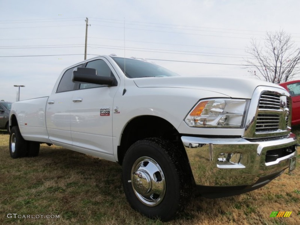 Bright White 2012 Dodge Ram 3500 HD Big Horn Crew Cab 4x4 Dually Exterior Photo #74641479