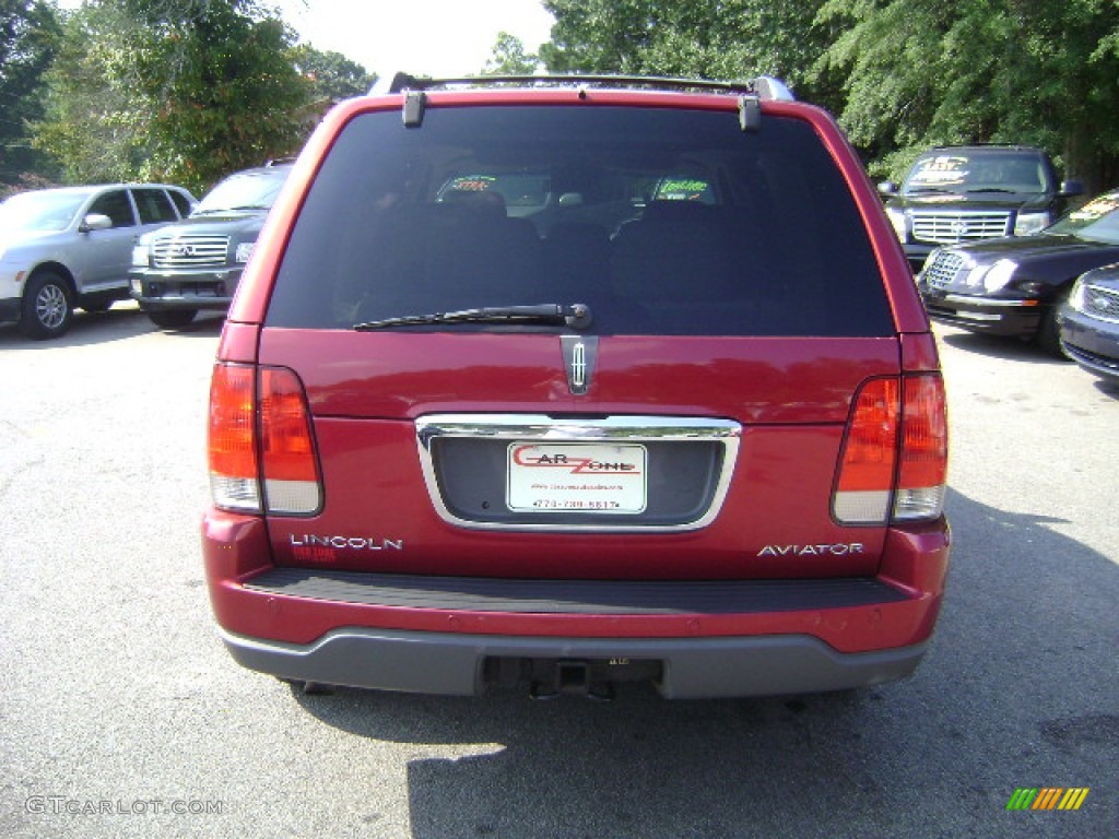 2003 Aviator Luxury AWD - Vivid Red Metallic / Light Parchment photo #9