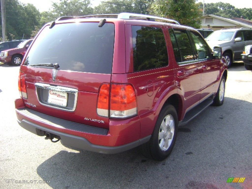 2003 Aviator Luxury AWD - Vivid Red Metallic / Light Parchment photo #11
