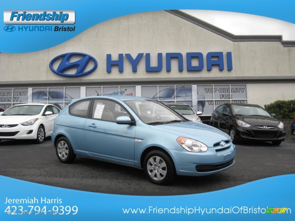 Ice Blue Hyundai Accent
