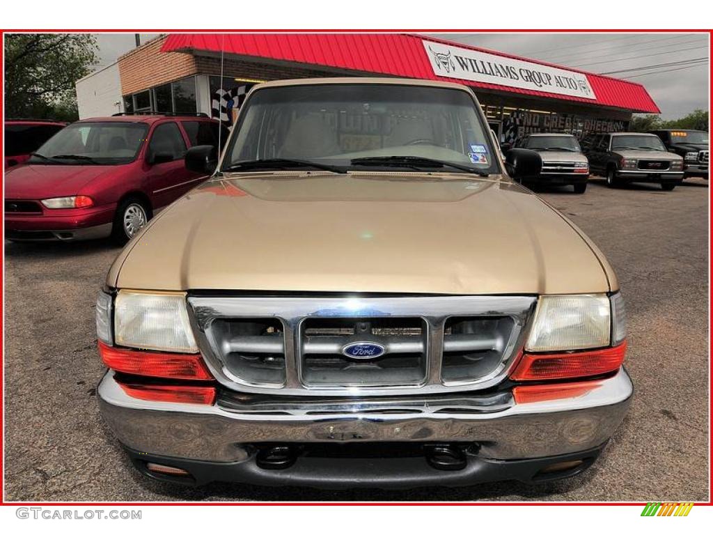 1999 Ranger XLT Extended Cab 4x4 - Harvest Gold Metallic / Medium Prairie Tan photo #12