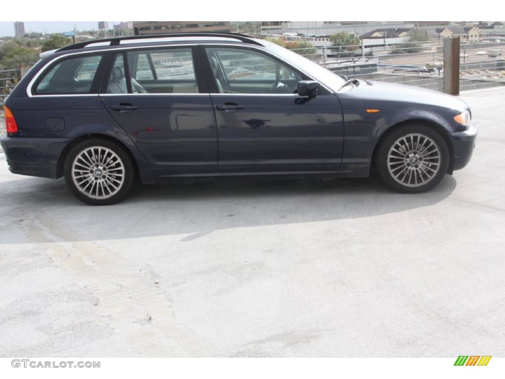 2002 3 Series 325xi Wagon - Orient Blue Metallic / Black photo #4