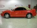 2000 Laser Red Metallic Ford Mustang V6 Convertible  photo #1