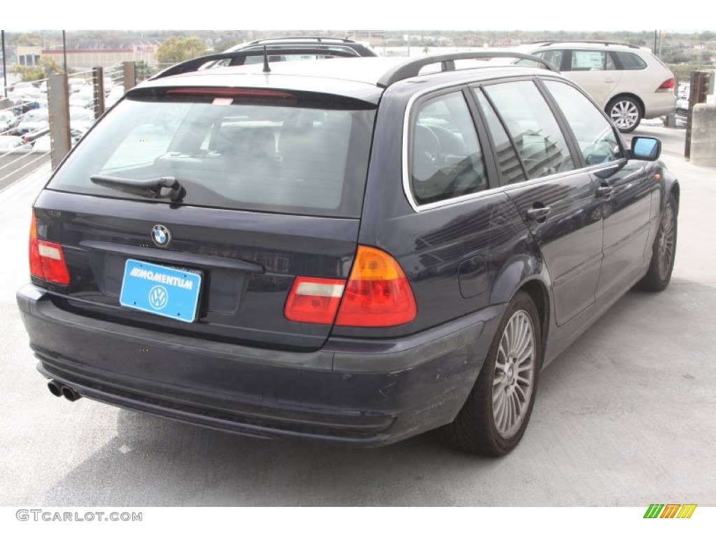 2002 3 Series 325xi Wagon - Orient Blue Metallic / Black photo #6