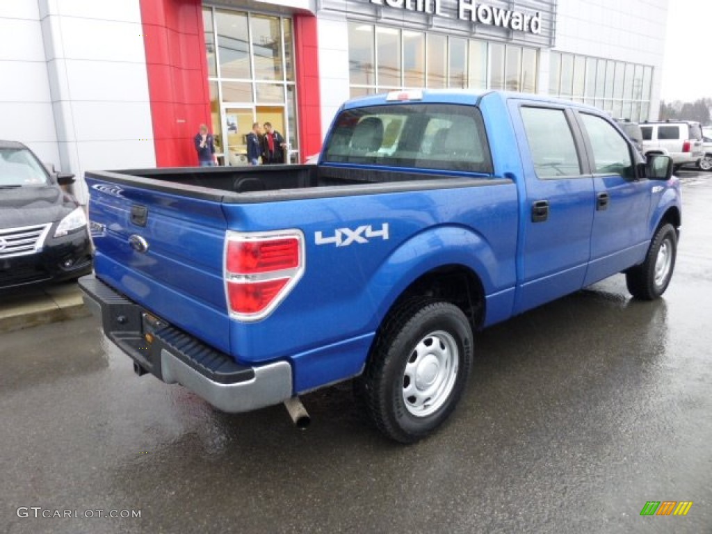 2010 F150 XL SuperCrew 4x4 - Blue Flame Metallic / Medium Stone photo #11