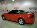 2000 Laser Red Metallic Ford Mustang V6 Convertible  photo #2