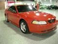 2000 Laser Red Metallic Ford Mustang V6 Convertible  photo #6
