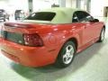 2000 Laser Red Metallic Ford Mustang V6 Convertible  photo #8