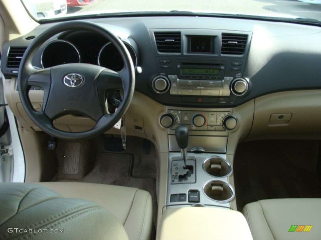 2010 Highlander V6 - Blizzard White Pearl / Sand Beige photo #9