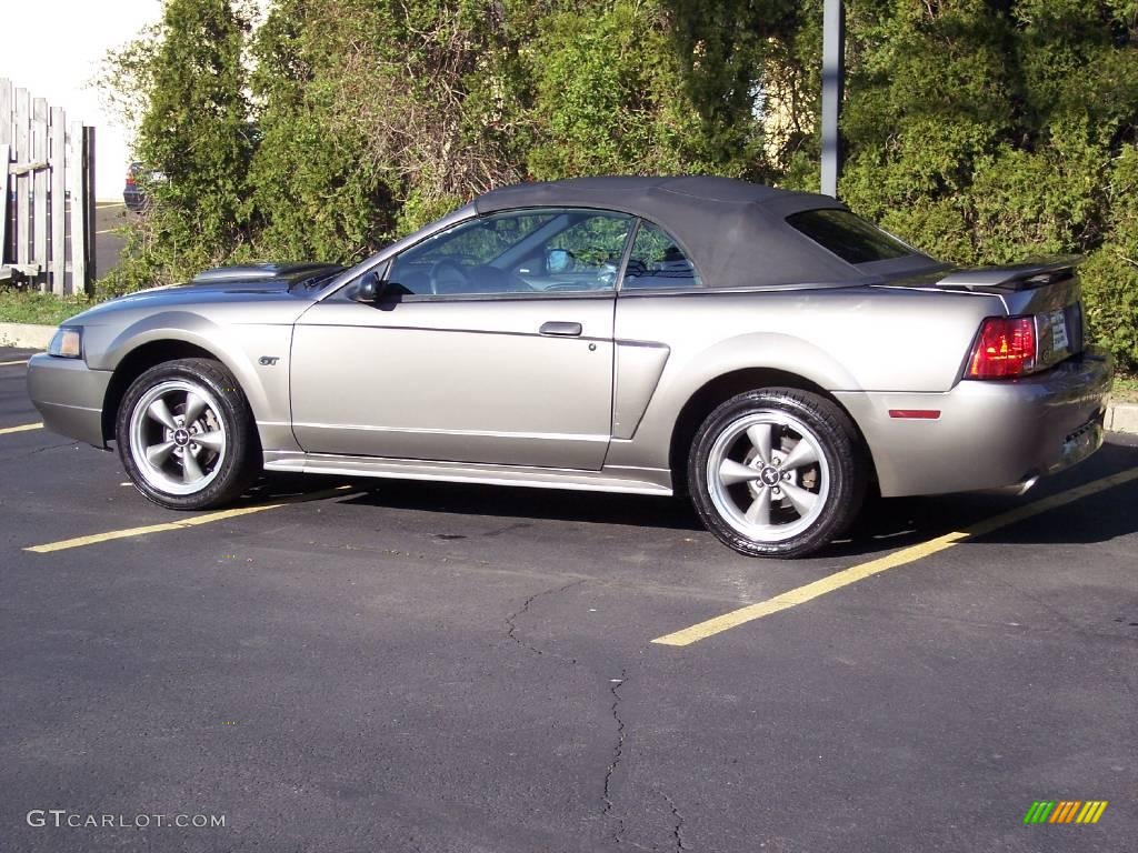 2002 Mustang GT Convertible - Mineral Grey Metallic / Dark Charcoal photo #5