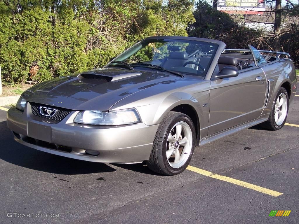 2002 Mustang GT Convertible - Mineral Grey Metallic / Dark Charcoal photo #10