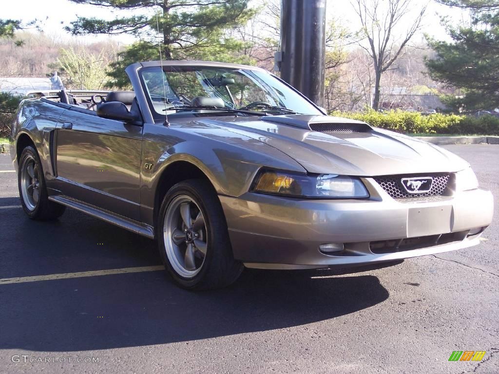 2002 Mustang GT Convertible - Mineral Grey Metallic / Dark Charcoal photo #12