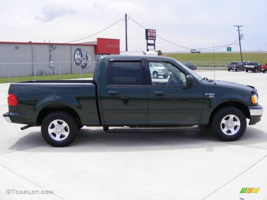 2003 F150 XLT SuperCrew - Dark Highland Green Metallic / Medium Parchment Beige photo #5