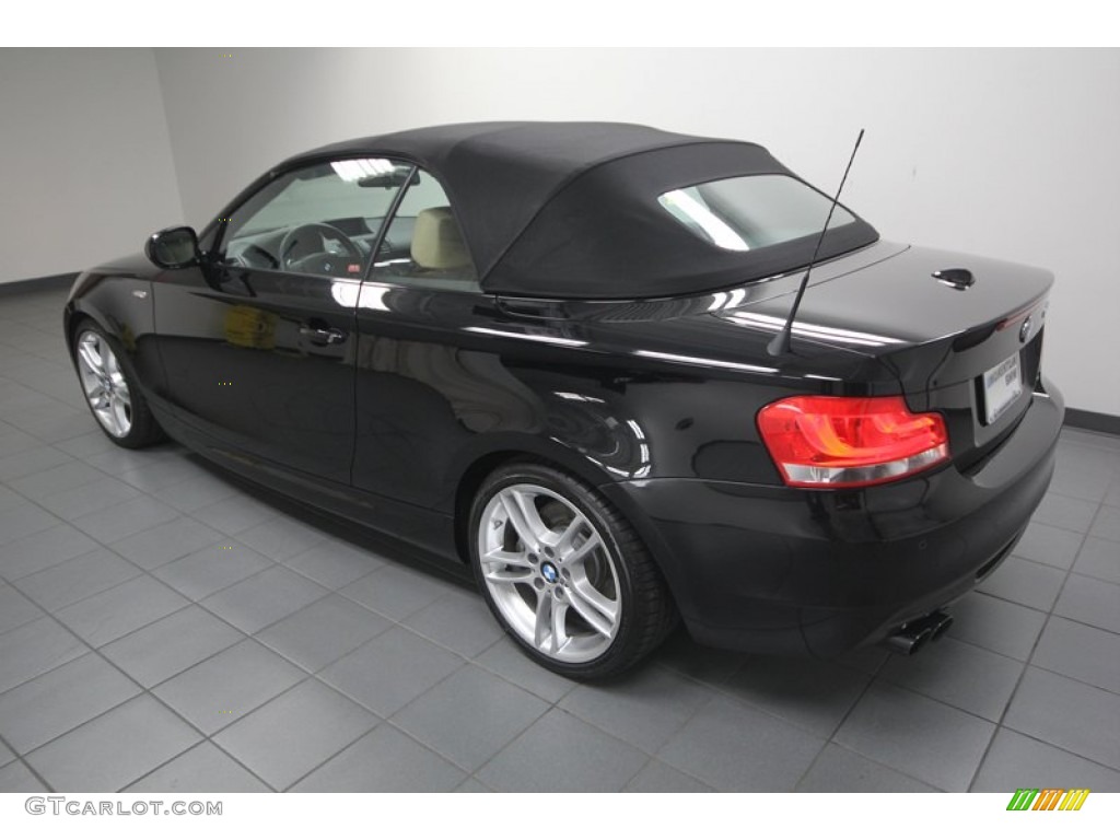 2012 1 Series 135i Convertible - Jet Black / Savanna Beige photo #5